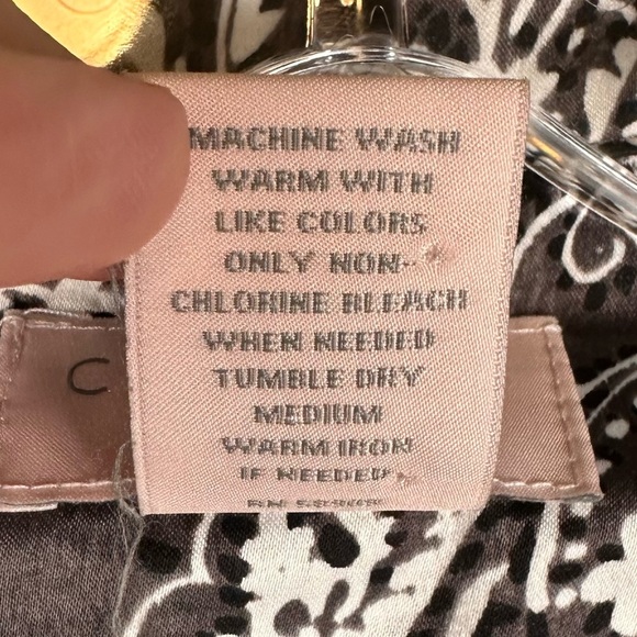 Cabernet Black and White Paisley Pajama Set Size Small - Picture 4 of 6